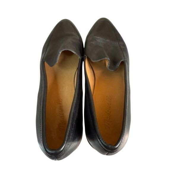 Madewell The Frances Black Leather Loafers Women’s Size 8 Slip-On Flats - Picture 5 of 10
